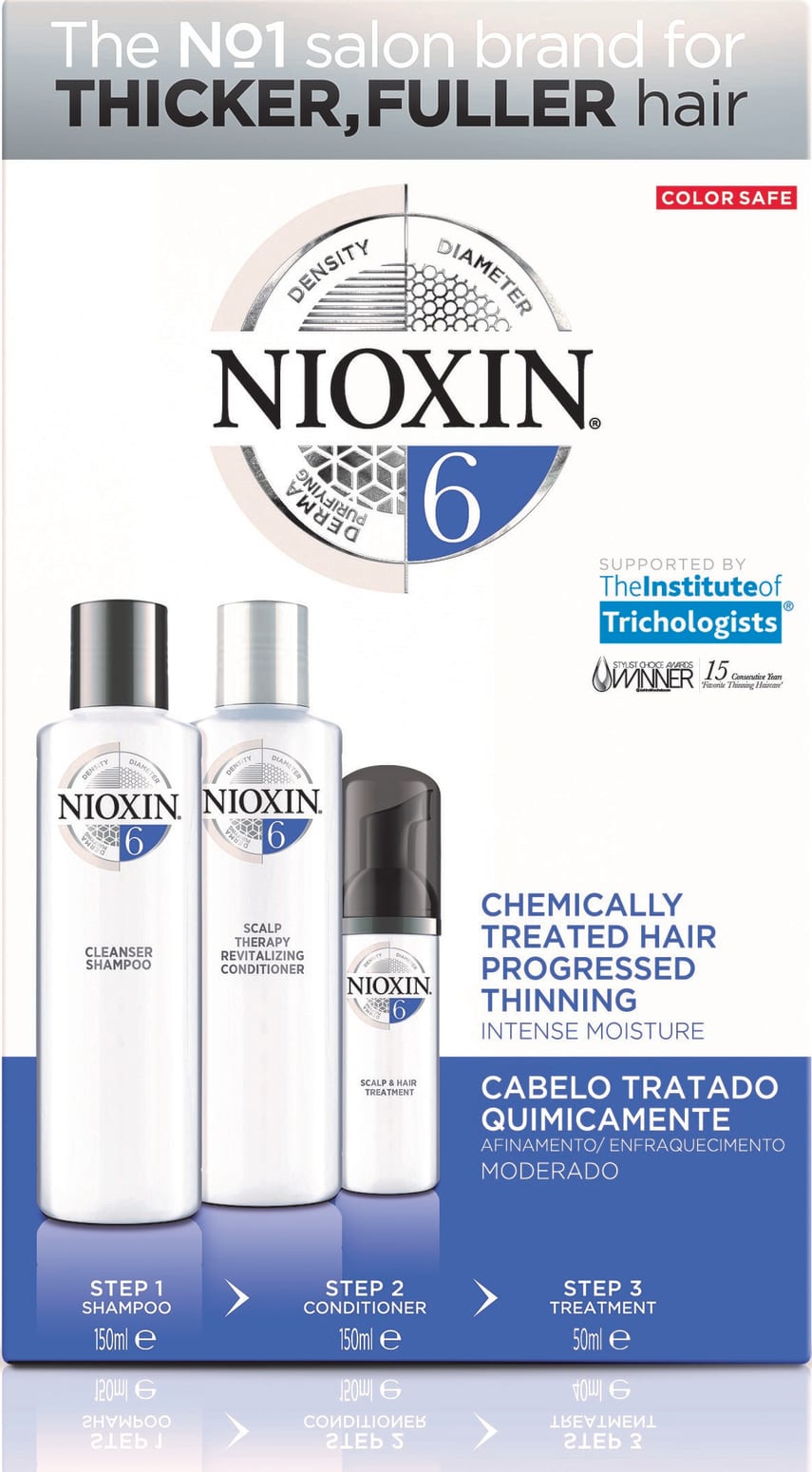Nioxin Sistema 6 Kit de Tratamento Trial - Pequeno (3 produtos)